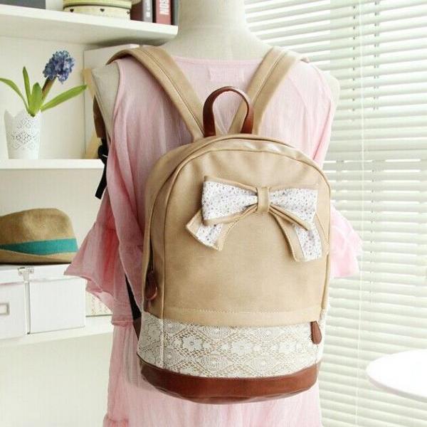 PU Lather Backpack Hipster Backpack Girls Backpack Canvas Backpack